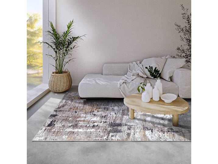 Tapis Malard Gris/Anthracite/Doré 200 x 290cm Polyester