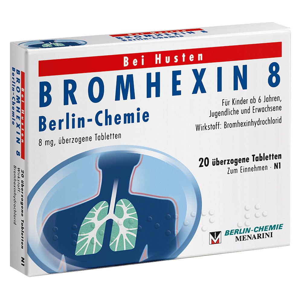 Bromhexin 8 Berlin Chemie überzogene Tabletten 20 St Überzogene