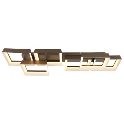 GLOBO LIGHTING Deckenleuchte "SYRAKUS", braun (kaffeefarben matt), 1, H: 12,5cm, 1 Stk., Leuchten, Wohnzimmer-Deckenleuchte Kaffee, LED 40W 3000K, Deckenleuchte