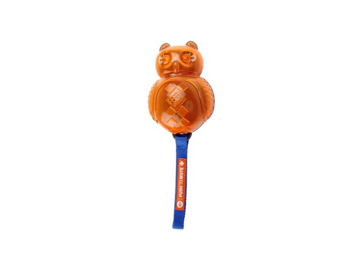 Tier-Beschäftigungsspielzeug GIGWI Push to mute, Ball, Blau/Orange , bunt (blau, orange), B:7cm H:24cm, Kunststoff, Fummelspielzeuge, Tier-Beschäftigungsspielzeug