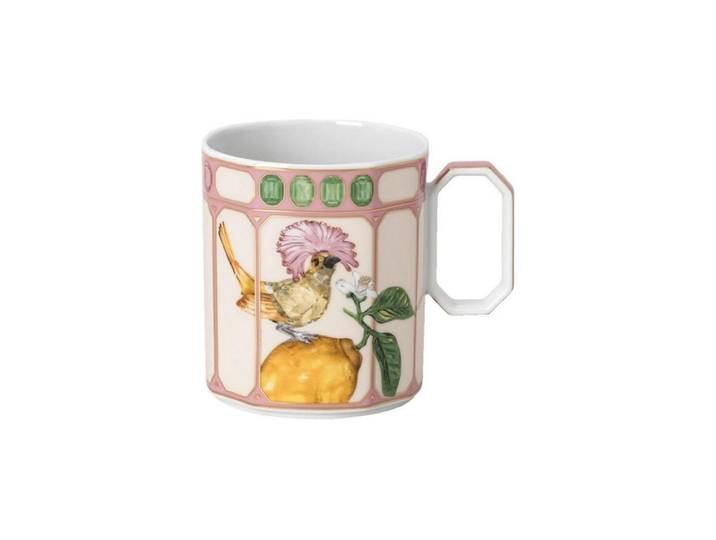 Coffee-to-go-Becher ROSENTHAL Kaffeebecher Flycatcher 390 ml, 1 Stück , bunt (rosa), Trinkgefässe, Coffee-to-go-Becher