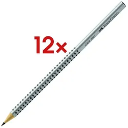 Faber-Castell 12x Bleistift »Grip 2001« ohne Radiergummi schwarz