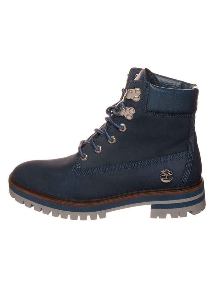 Timberland Leder-Boots in Dunkelblau - 41,5