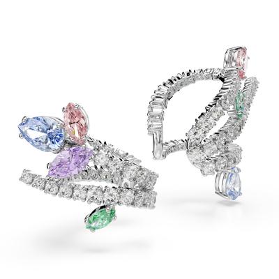 Paar Ohrstecker SWAROVSKI "Schmuck Geschenk 2026 CAPSULE Ohrringe", bunt (metallfarben, kristallweiß, blau, grün, pink, lila, kristallweiß, blau, grün, pink, lila), Ohrringe, Damen, Metall, mit Swarovski Kristall