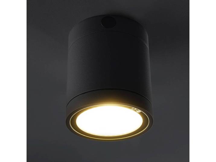 Heitronic LED-Deckenleuchte Negro für außen Negro, dimmbar, alu / grau / zink, Aluminium, Modern
