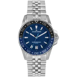 Jacques Lemans 1-2205I Herren-Taucheruhr Liverpool Diver Stahl/Blau 20 bar