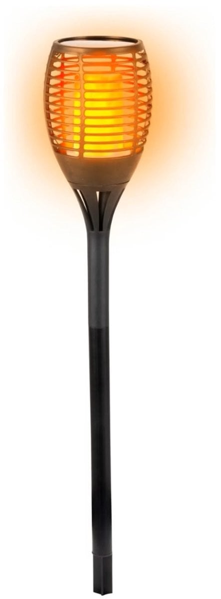 Lifetime Garden Solar LED Tuinfakkel Zwart - 55 cm