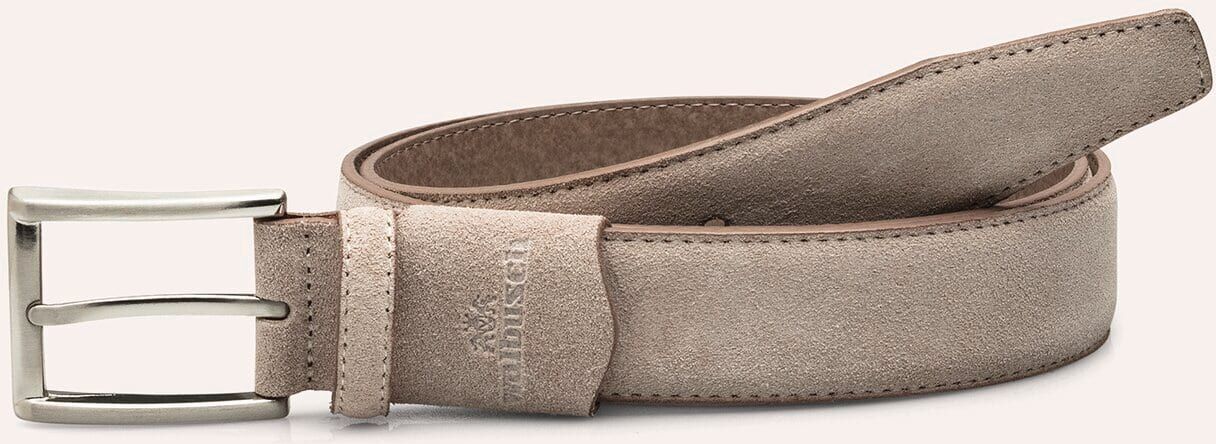 Walbusch Velours-Dehngürtel, , Farbe Beige, 120 cm, mit Dehnzone hochwertig Herren