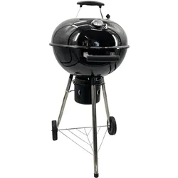 Westerholt, Holzkohlegrill, Kugelgrill Ø47 cm – Mobiler Holzkohlegrill mit 2 Rädern & Thermometer, emaillierter Feuerschale