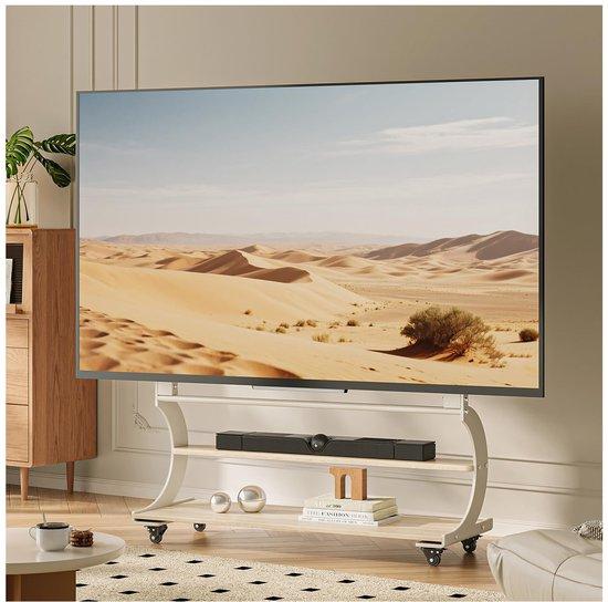 TV-Ständer mit Rollen für Fernseher von 50 bis 100 Zoll - höhenverstellbar - schwenkbar - ideal für Präsentationen
