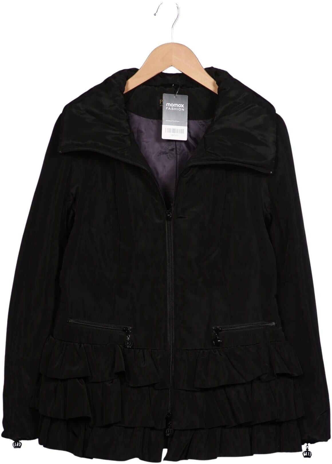 Pompöös Damen Jacke, Schwarz, Gr. EU 38, Synthetik - Second Hand