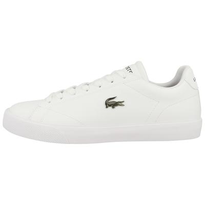 Sneaker LACOSTE "Lacoste LEROND SET 225 2 Sneaker low Damen, Herren Schuhe", Damen, Gr. 46, Textil, weiß, Glattleder, Synthetik, Schuhe Sneaker, Ziernähte