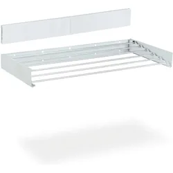 Relaxdays Wand Wäscheständer, Wäscheständer, Weiss