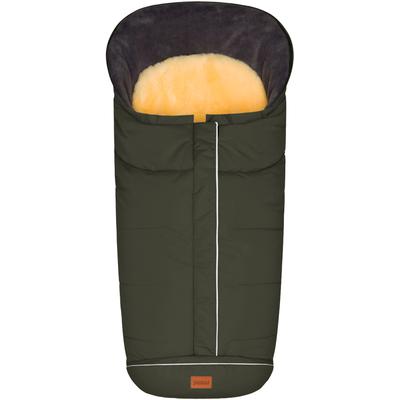 Fußsack FILLIKID "Nanga Lammfell, Winterfußsack", Kinder, grün (olive), Lammfell, Polyester, Fußsäcke Fußsack, mit herausnehmbarer Lammfellauflage