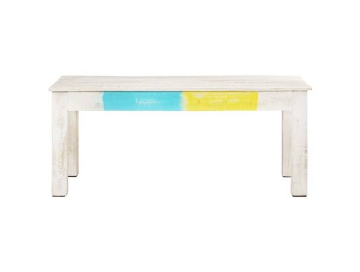 Table basse - VIDAXL - 110x60x45 cm - Bois de manguier massif - Finition blanche - Style contemporain