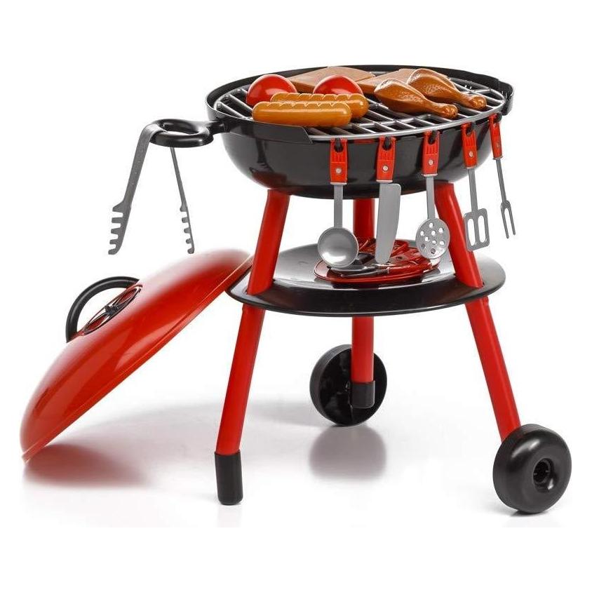 Paradiso Toys BBQ Grill fest saet til børn m/25 stk. tilbehør (T03259)