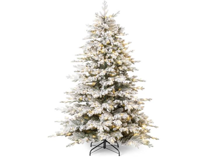 Weihnachtsbaum inkl. Beleuchtung Snowed Tree - Farbe: weiss - Material: PVC / PE / Metall - LED - Lichtfarbe: Warmweiss