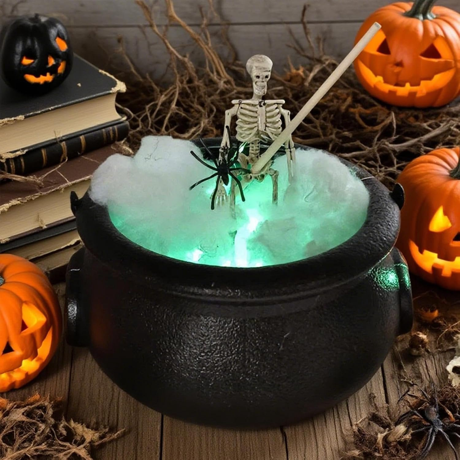 Zwarte heksenschaal voor griezelige Halloween feestdecoratie
