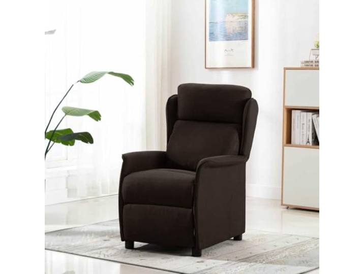 Relaxsessel Dunkel Braz Polyester mit Handwerk Multipositionenlehne, gepolsterte Armlehnen, kompaktes Design, für Wohnzimmer und Homeoffice