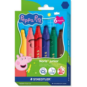 Staedtler Filzstifte Noris junior Peppa Pig 329 L1, Strichbreite 2,5mm, auswaschbar, 6 Stück