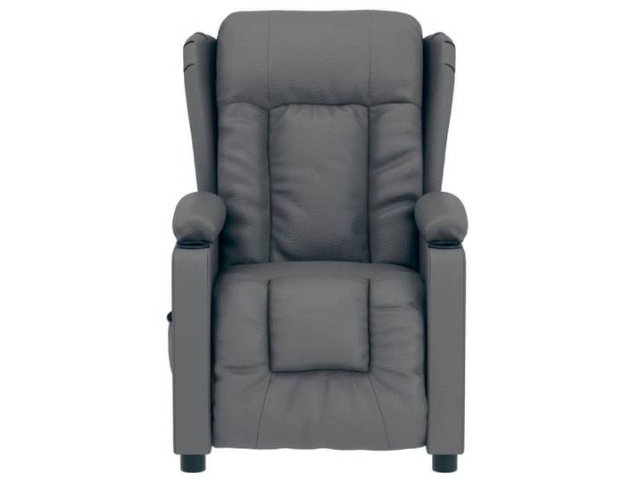 TOP 2026  Fauteuil relax - Chaise inclinable électrique - 1 PERSONNE - Gris Similicuir - 72.5x96x99.5 cm FF2441