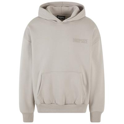 Kapuzenpullover DROPSIZE "Dropsize Herren Heavy Oversize HD Print Hoodie", Herren, Gr. S, silbergrau, 70% Baumwolle, 30% Polyester, mehrfarbig, oversize, ohne Ausschnitt, Pullover Kapuzenpullover