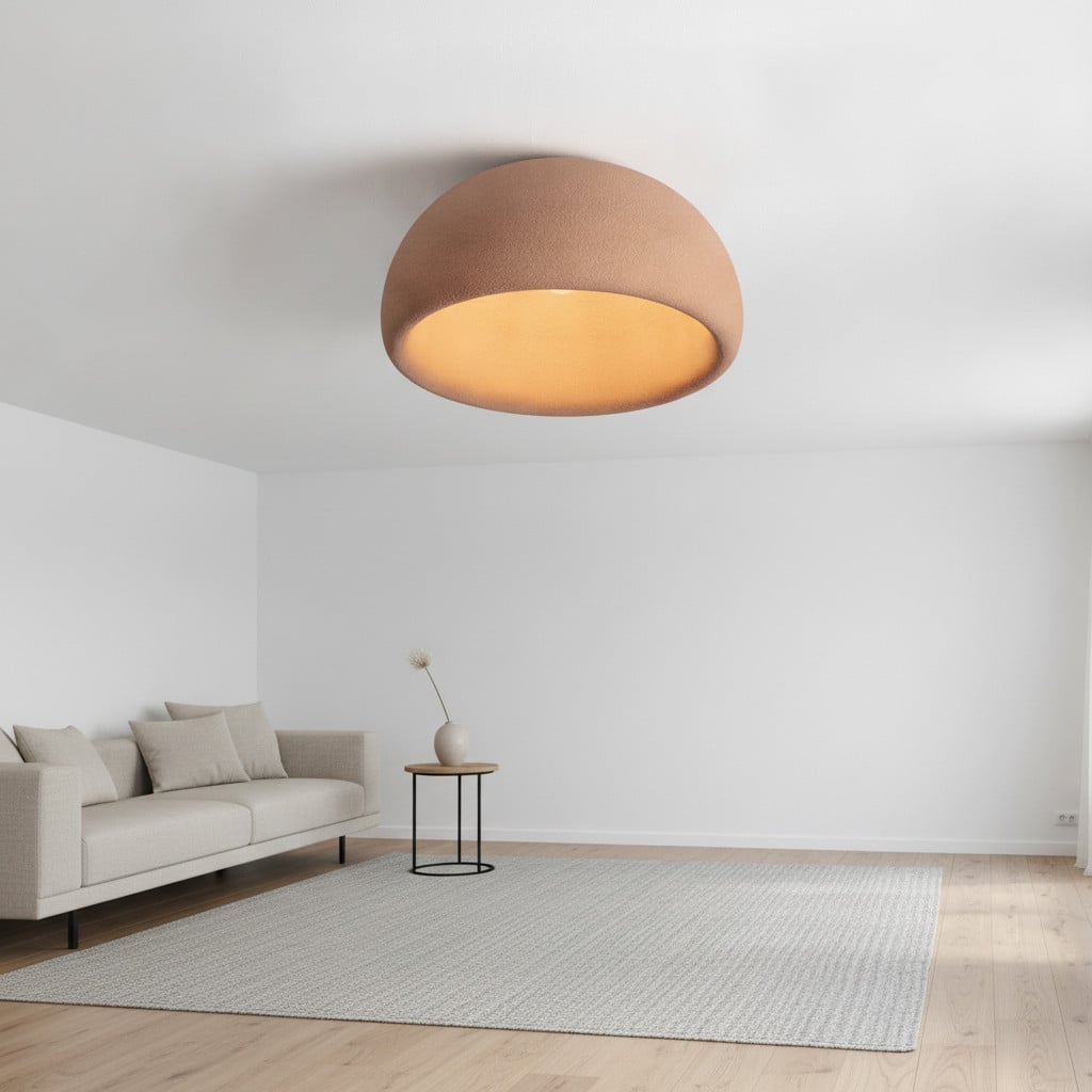 Moderne plafondlamp Davo Lyora terracotta bruin Ø 50 cm