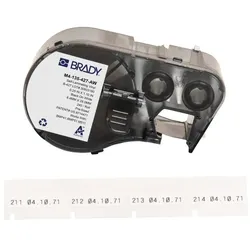 Brady, Etikettenrolle, Etikettenrolle, Vinyl, 6.35 x 27.9mm, 240Stück, Weiss (70 mm)