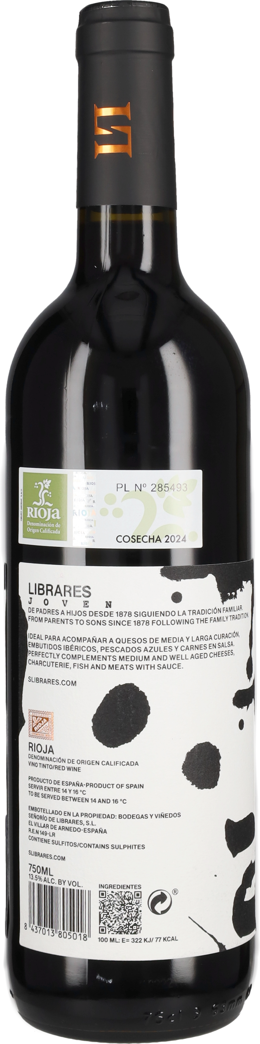 Rioja Joven Señorio De Librares 2024