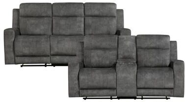 Fremont & Park Liriope 2-Piece Microfiber Manual Reclining Sofa Set