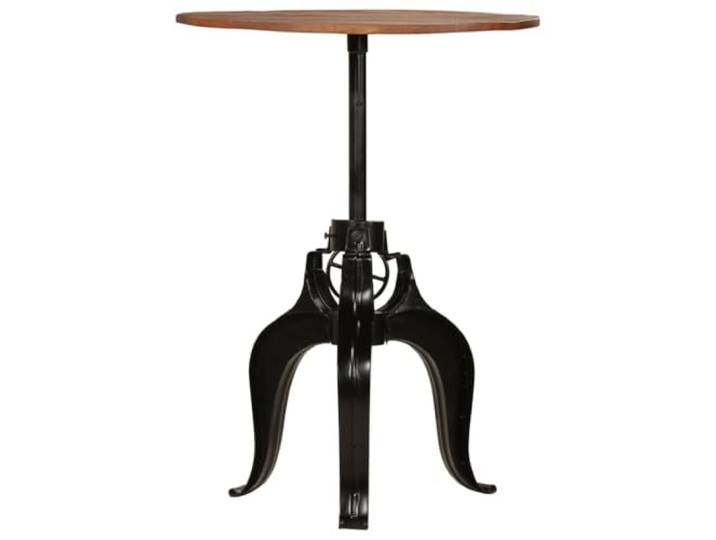KGHERMDF Bartisch Altholz Massiv 75x(76-110) cm Hoehenverstellbar, Stabiler Stahlrahmen, Industrielles Design, Einzigartige Maserung