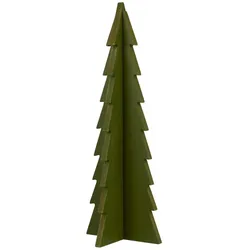 IB Laursen Deko Tannenbaum stehend aus Holz, 13.3 x 13.3 x 35.3 cm, grün
