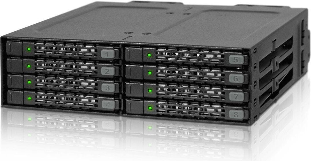 Icy Dock MB998SP-B Backplane SATA III voor 8x 6,3cm SSD/HDD in 1x 5,25 inch behuizing