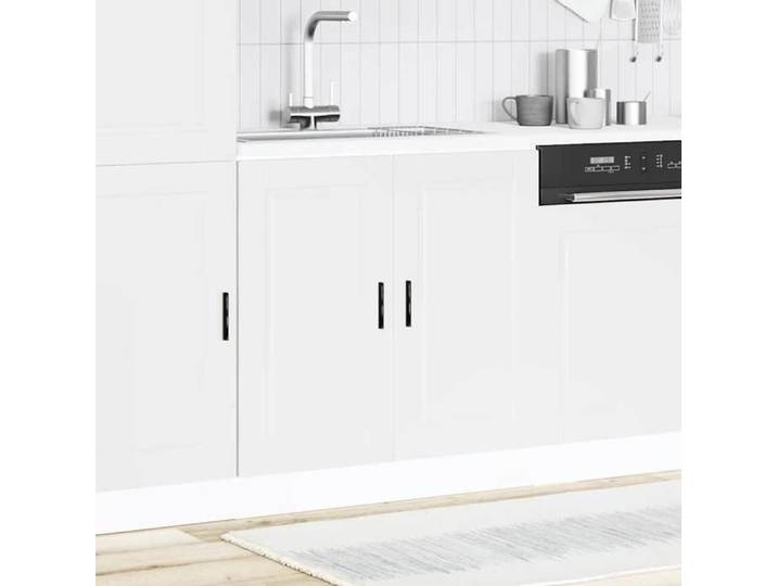 Blanc Meuble bas pour évier - MANGO - Armoire sous évier - Porto blanc 80x46x81 5 cm bois ingénierie FR1007