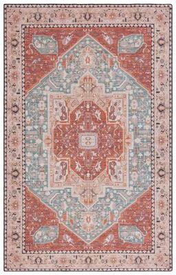 SAFAVIEH Tucson Machine Washable Slip Resistant Masha Traditional Rug