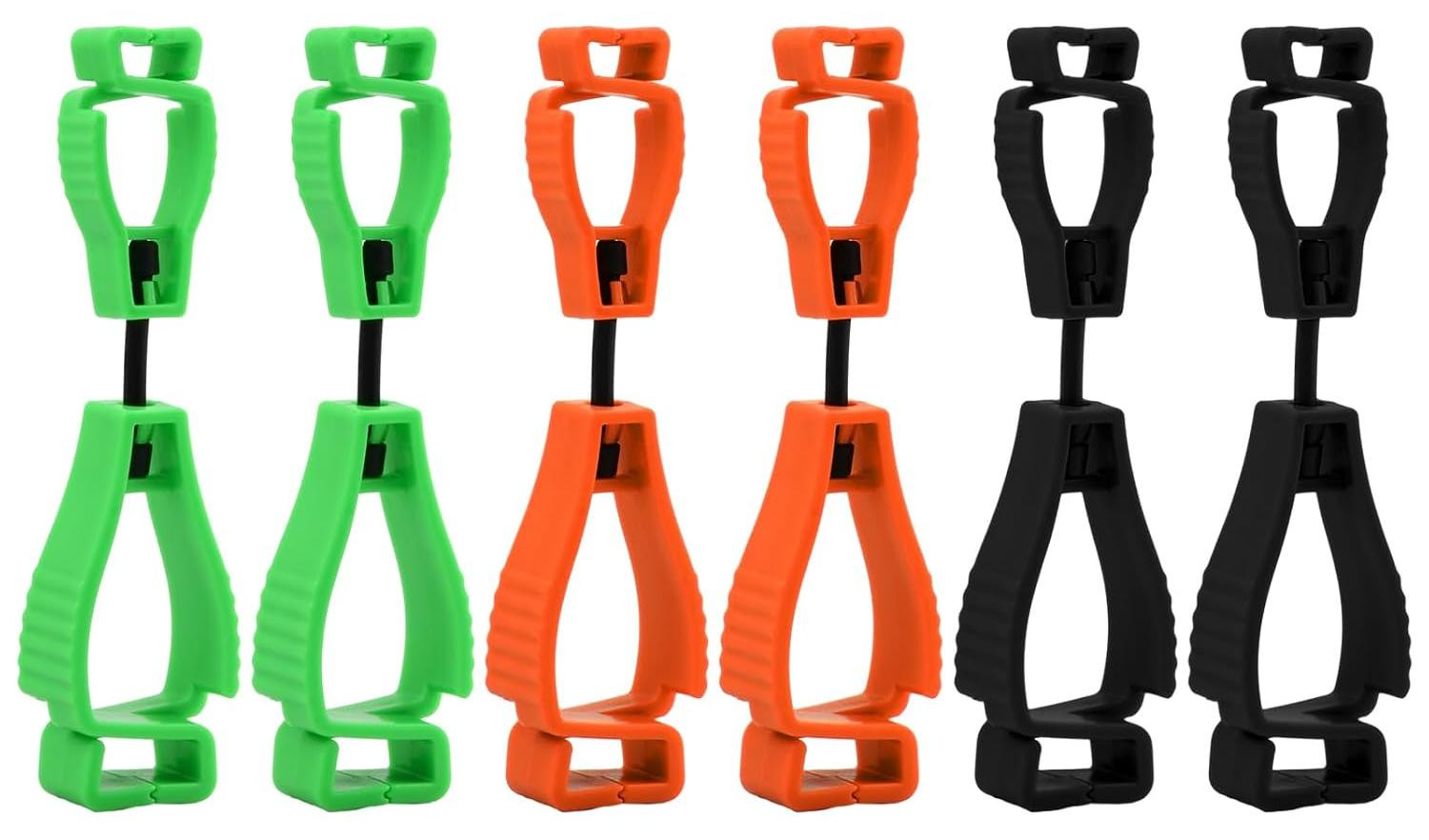 Set van 6 ergonomische kunststof handschoenclips voor werk en tuinieren