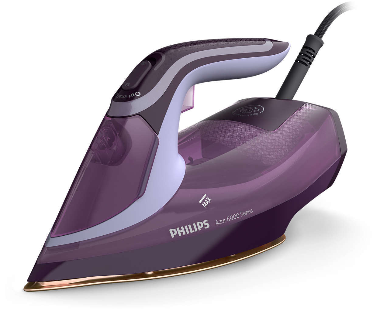 Philips 8000-serie Azur DST8021/30 stoomstrijkijzer met SteamGlide Elite zool, paars