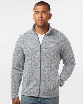 Columbia 209574 Men's Alto Pass Fleece Full-Zip Jacket in City Grey Heather size XL   Polyester