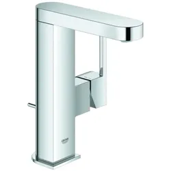 GROHE Plus Einhand-Waschtischbatterie, M-Size, Ausladung 120mm, schwenkbar, Zugstangen-Ablaufgarnitur, 23871003, Farbe: Chrom