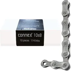 Kette Connex 10s8 10fach, 10 Stück Nickel 114 Glieder, silber, Werkstatt