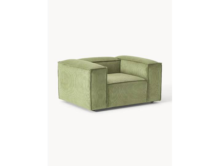 Fauteuil en velours côtelé Lennon