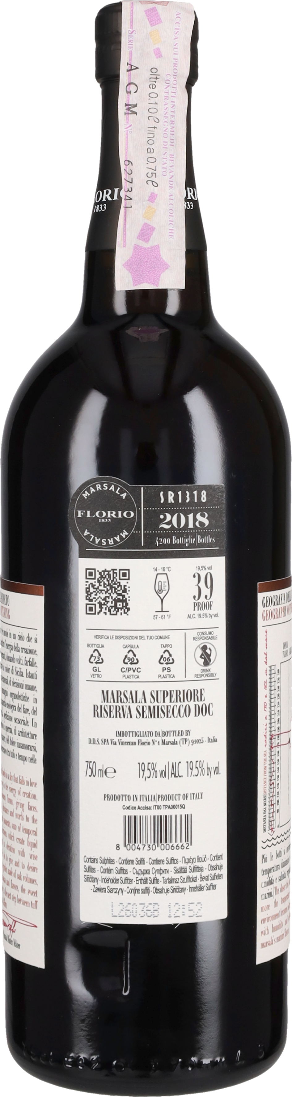 Florio Marsala Superiore Riserva Semisecco 2018