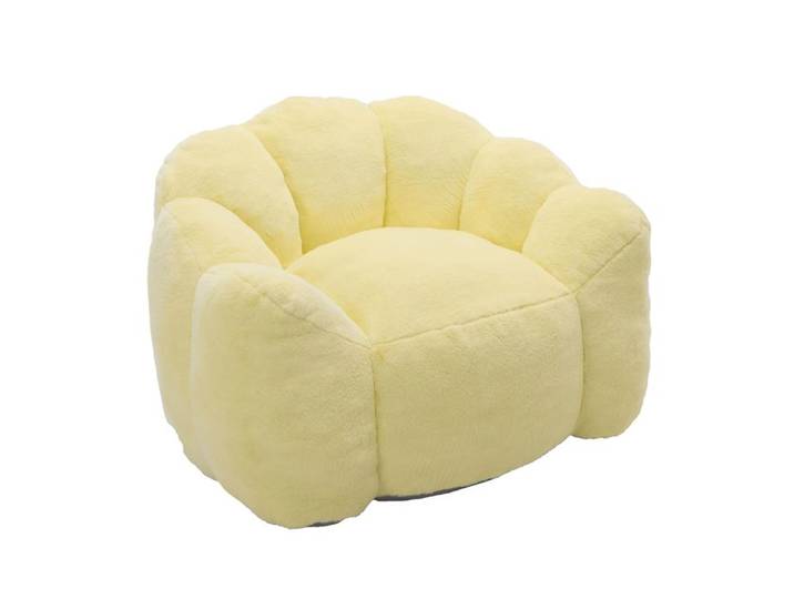 Fauteuil chauffeuse lotus 1 place – Plush – Jaune – Sans montage