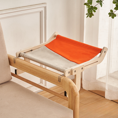 Youfap Market Portable Cat Suspension Hammock, Comfortable, Detachable Sunroom Seat & Climbing Frame, Easy to Wash Pet Bed orange