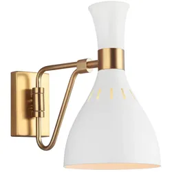 Elstead Lighting Joan Wandleuchte E27 Weiß Messing