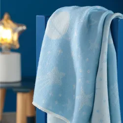 Biederlack Wohndecke Lovely & Sweet Universe blue 75x100 cm - blau