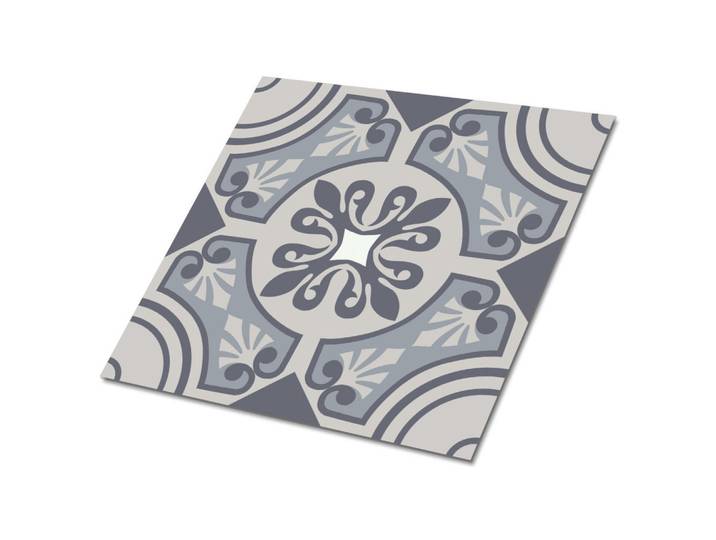 Tulup Selbstklebende Wandfliesen 9 Stück 30x30 cm - Klimazonen des Ostens, Grau, Quadratisch, 30x1.6x30 cm, Tapeten & Wandverkleidungen, Wandtattoos & Sticker