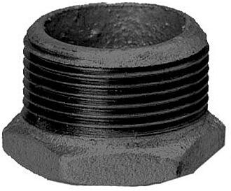Schmidt, Hermann Hermann Schmidt Temperguss Reduktionsstück 1" x 3/8" Aussengewinde/Innengewinde, schwarz