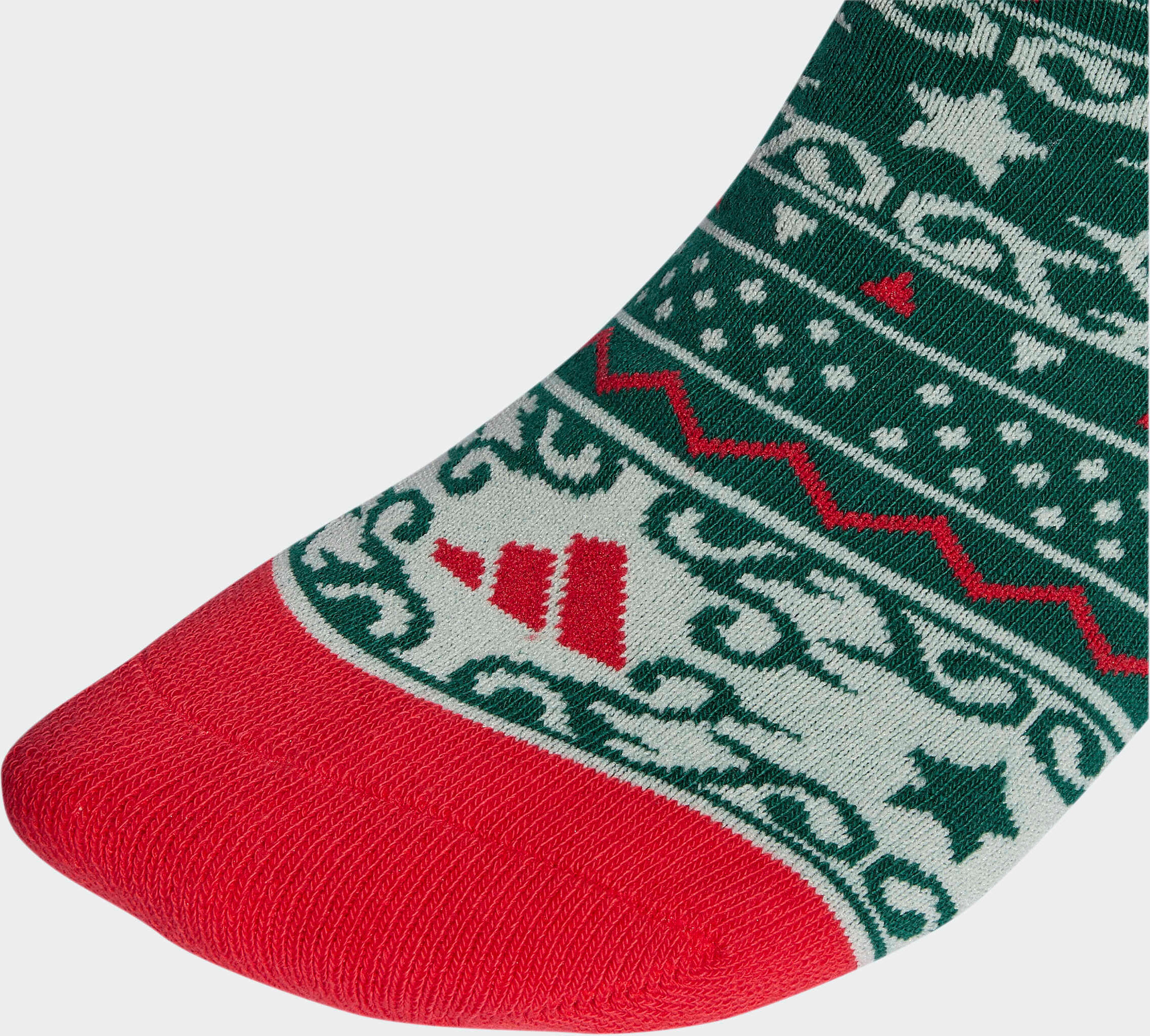 Funktionssocken ADIDAS PERFORMANCE "ADIDAS CHRISTMAS GRAPHIC CREW 3ER-PACK", Gr. XL (46/48), collegiate grün, ivory, pure ruby, Obermaterial: 59% Baumwolle, 36% Polyester, 4% Elasthan, 1% Polyamid, Socken Funktionssocken collegiate grün, ivory, pure ruby 