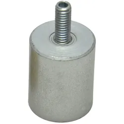 10 Neodym-Stabgreifer mit Gewinde 16 mm, Neodym, Stahl, silber